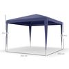 Carpa Desmontable De Jardín Outsunny De Pe Metal 293x293x252 Cm Azul