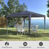 Carpa Desmontable De Jardín Outsunny De Pe Metal 293x293x252 Cm Azul