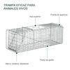 Trampa Para Animales Vivos Outsunny De Acero 93x31x34,5 Cm Plata