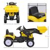 Tractor A Pedales Para Niños Homcom Pp Pvc Metal 114x41x52cm Amarillo