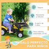 Tractor A Pedales Para Niños Homcom Pp Pvc Metal 114x41x52cm Amarillo