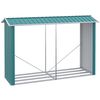 Casetilla Para Leña Outsunny De Acero Galvanizado 240x86x160 Cm Verde