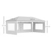 Carpa Plegable Outsunny De Tela Oxford Acero 585x295x270 Cm Blanco