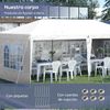 Carpa Plegable Outsunny De Tela Oxford Acero 585x295x270 Cm Blanco