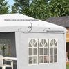 Carpa Plegable Outsunny De Tela Oxford Acero 585x295x270 Cm Blanco