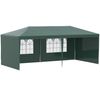 Carpa De Jardín Outsunny De Pe Acero 585x295x255 Cm Verde