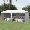 Carpa De Jardín Outsunny De Pe Acero 585x295x255 Cm Blanco