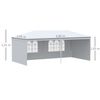 Carpa De Jardín Outsunny De Pe Acero 585x295x255 Cm Blanco