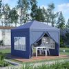 Carpa Plegable Outsunny De Tela Oxford Acero 295x295x258 Cm Azul