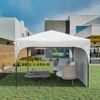 Carpa Plegable Outsunny De Tela Oxford Acero 300x300x265 Cm Blanco