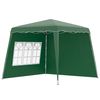 Carpa Plegable Outsunny De Tela Oxford Acero 289x289x250 Cm Verde