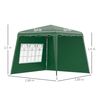 Carpa Plegable Outsunny De Tela Oxford Acero 289x289x250 Cm Verde