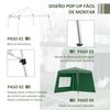 Carpa Plegable Outsunny De Tela Oxford Acero 289x289x250 Cm Verde