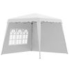 Carpa Plegable Outsunny De Tela Oxford Acero 289x289x250 Cm Blanco