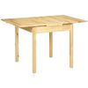 Madera De Pino Homcom Mesa De Comedor Plegable 120x80x75 Cm Natural