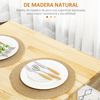 Madera De Pino Homcom Mesa De Comedor Plegable 120x80x75 Cm Natural