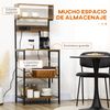 Estante De Cocina De Melamina Acero Homcom 60x40x125cm-madera Natural con  Ofertas en Carrefour