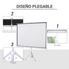 Pantalla De Proyector De Plástico Metal Homcom 203x152 Cm Blanco