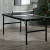 Mesa De Ping Pong Plegable Sportnow Mdf, Aluminio 152x76x72 Cm Negro