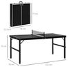 Mesa De Ping Pong Plegable Sportnow Mdf, Aluminio 152x76x72 Cm Negro