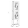 Mdf Melamina De Madera Kleankin Columna De Baño 45x30x170 Cm Blanco