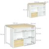 Mdf Homcom Mesa De Bar Extensible Ala Plegable 116x79,5x91 Cm Blanco