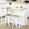 Mdf Homcom Mesa De Bar Extensible Ala Plegable 116x79,5x91 Cm Blanco