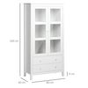 Melamina Vidrio Templado Homcom Vitrina De Salón 80x40x160 Cm Blanco