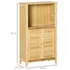 Armario Auxiliar De Baño De Bambú Homcom 50x25,5x92 Cm Natural