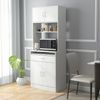 Alacena De Cocina Con 4 Puertas De Melamina Homcom 70x40x180cm Blanco