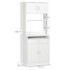 Alacena De Cocina Con 4 Puertas De Melamina Homcom 70x40x180cm Blanco