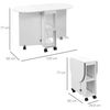 Mesa De Comedor Plegable Melamina De Madera Homcom 120x60x77cm Blanco