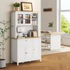 Alacena De Cocina Mueble Auxiliar Mdf Homcom 100x40x180 Cm Blanco