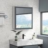 Armario De Baño Con Espejo De Mdf Vidrio Kleankin 69x17x75,5cm Blanco