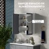 Armario De Baño Con Espejo De Mdf Vidrio Kleankin 69x17x75,5cm Blanco