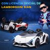 Coche Eléctrico Niños +3 Años 12v Con Mando A Distancia Blanco Homcom