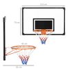 Tablero De Baloncesto Sportnow Acero Pc Poliéster 113x61x73 Cm Negro