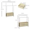 Perchero De Ropa De Madera Acero Inoxidable Homcom 148x42x160cm Beige