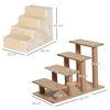 Escalera Mascotas De Aglomerado Poliéster 60x35x44 Cm-pawhut. Beige