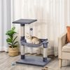 Árbol Rascador Para Gatos Pawhut Madera Felpa Sisal 50x36x70 Cm Gris