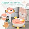 Orinal Infantil Para Bebé 6-36 Meses De Zorro Con Tapa Rosa Zonekiz