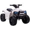 Quad Eléctrico Para Niños 18-36 Meses Batería 6v Blanco Homcom