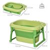 Bañera Plegable Para Bebé De 0-6 Años 105l Verde Homcom