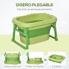 Bañera Plegable Para Bebé De 0-6 Años 105l Verde Homcom