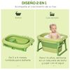 Bañera Plegable Para Bebé De 0-6 Años 105l Verde Homcom