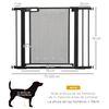 Barrera De Seguridad Para Perros Pawhut Acero Abs 103x2x76 Cm Negro