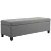 Banco De Almacenamiento De Poliéster Espuma Homcom 125x49x41,5cm Gris