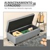 Banco De Almacenamiento De Poliéster Espuma Homcom 125x49x41,5cm Gris