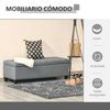 Banco De Almacenamiento De Poliéster Espuma Homcom 125x49x41,5cm Gris