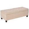 Banco De Almacenamiento Poliéster Espuma Homcom 125x49x41,5 Cm Beige